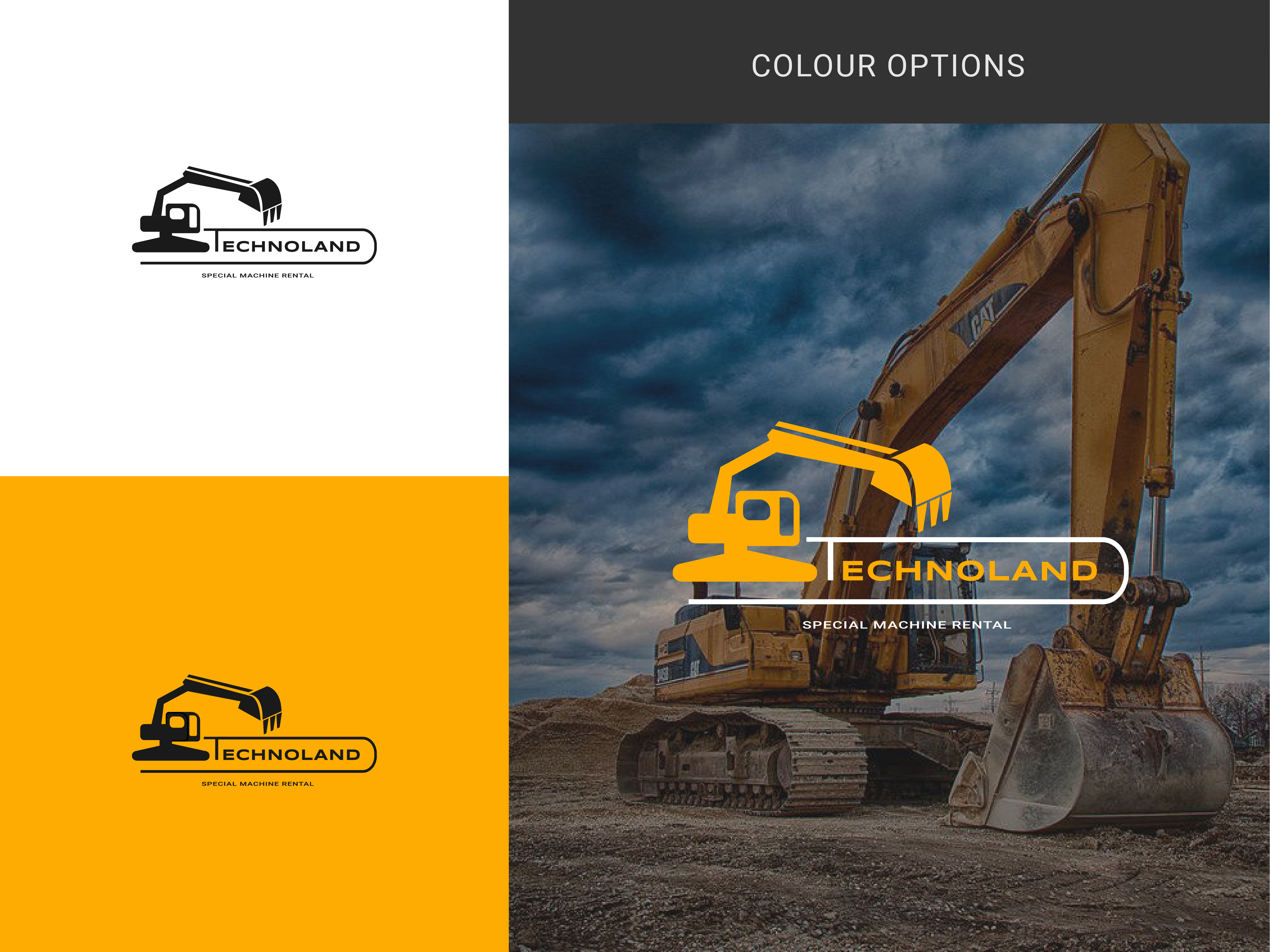 Example of The identity of a construction equipment rental company