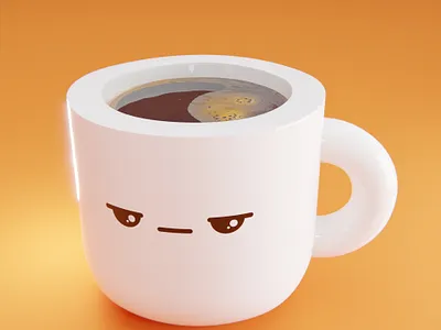 Cute Coffee Mug in Blender 3D 3d blender