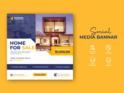 Real Estate Social Media Post Design bannar design real estate social media real estate social templated social media bannar