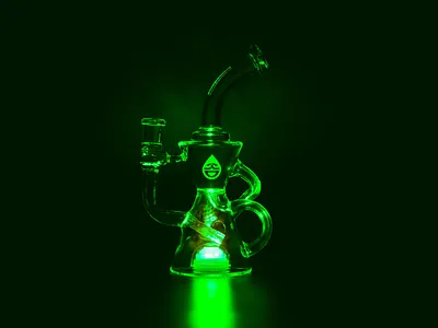 LED Recycler Rig dab rig dome kromedome dab led recycler rig