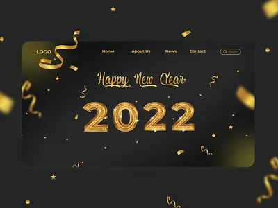 Happy New Year Web Design app branding design graphic design illustration ui ux vector