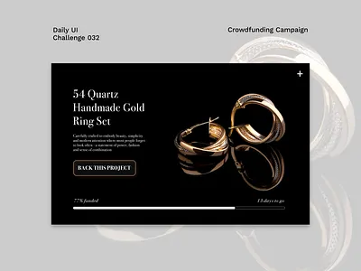 Daily UI #32 - Crowdfunding Campaign crowdfunding campaign dailyui design landing page minimal ui ux