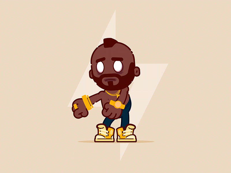 Mr.T a team character design floss gif graphic design illustration motion graphics mr t nft vector