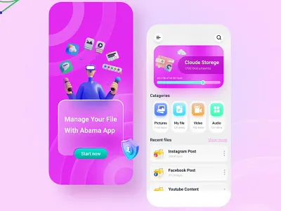 File manager app 3d app branding design exploration filemanagerapp graphic design illustration logo mobileapp ui uidesign