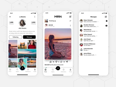Social Network App UI Design app app design branding design instagram design mobile app design networking app social media app social network ui ui design uiux ux