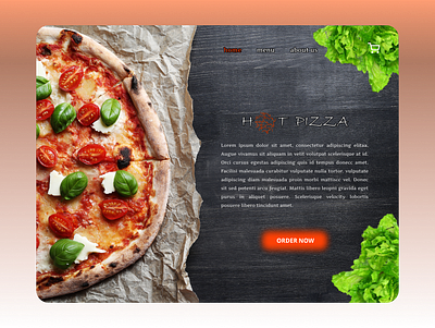 pizza(home)🍕 3d animation black graphic design logo motion graphics orange pepperoni pizza ui