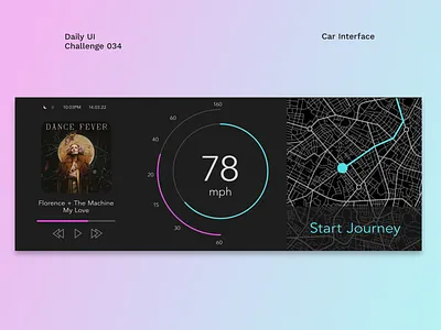 Daily UI #34 - Car Interface car car interface dailyui design gradient interface minimal ui ux