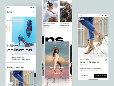 Fashion e-commerce app app cart clean clothes e commerce ecommerce ios minimal mobile netguru product design shop shopping shopping app store ui