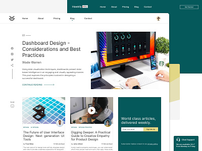 Daily UI #035 - Blog Post 035 article blog blog post daily ui daily ui 035 dailyui dailyuichallenge day 35 design figma hawkily post ui ux web webpage website