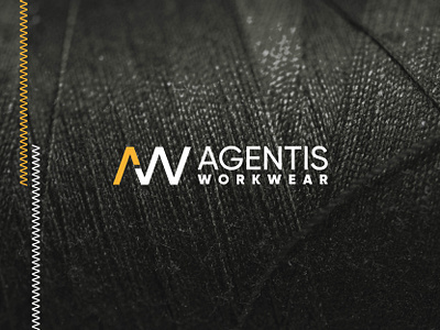 Agentis Workwear logo art direction branding clothing creative design fashion graphic design industrial logo stitching uniform work wear workwear zig zag