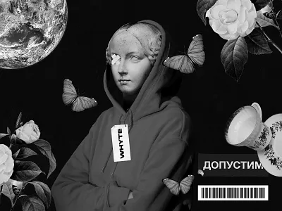 WHYTE - Abstract collage abstract art collage cover creative design fantasy sculpture trippy