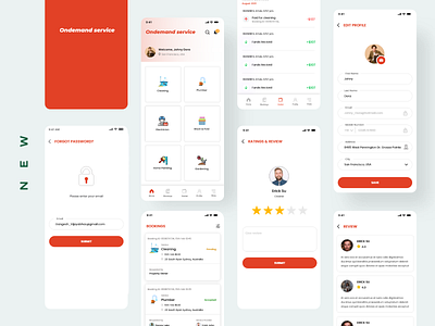 On-demand Home Service App UI app design app ui app uiux cleaning service design graphic design home services illustration mobile app mobile app design on demand on demand app onboarding ui repair service ui ui design uiuxdesign