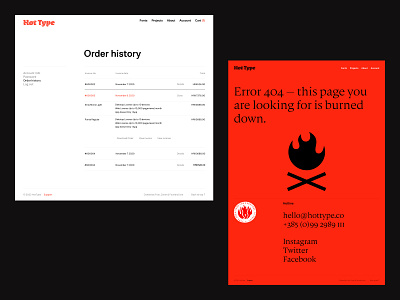 Hot Type — Cart and Hottest 404 Page 404 cart design error minimal shop type typography ui web webshop