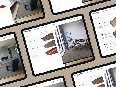 Crucial Trading Rug Builder animation dashboard flooring flooring website luxury website motion design product builder product configurator ui ui design ux web design website