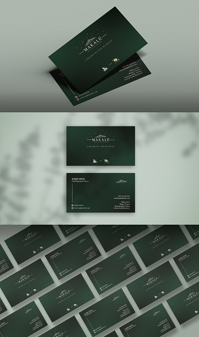 Premium Business Card Design for Makalu branding business card logo luxury premium