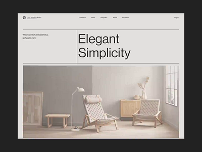 Carl Hansen & Søn — redesign concept. Main animation design minimal ui ux web