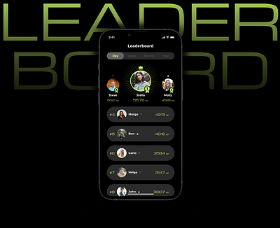 Day 019 - leaderboard app daily dailyui design leaderboard ui ux