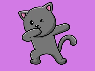 Cute Cat Dabbing kitten