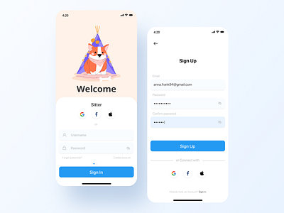 App for petsitters and pet owners app figma sitter ui ui ux ui ux design ux