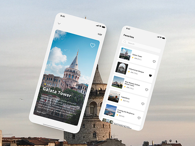 Favorites app design application dailyui design figma ui