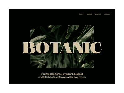 Botanic art direction botanic branding design garden graphic design typography ui ux