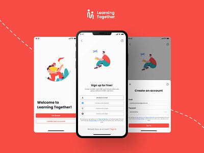 #Exploration - Sign in & Sign up Screen cool ui figma minimalist mobile design sign up simple ui ui design welcome screen