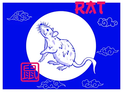 Chinese Zodiac Rat astrology chinese design illustration vector zodiac