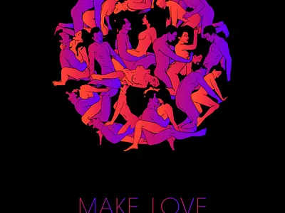Make love not war art artwork banner calligraphy card design erotic graphic illustration love pattern poster sex