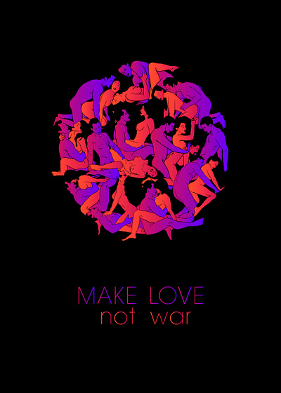 Make love not war art artwork banner calligraphy card design erotic graphic illustration love pattern poster sex