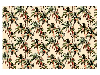 Palm pattern design exothic fashion palm pattern summer surf textile