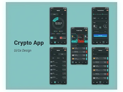 Cryto App behance color blindness cryto app figma human centered design mobile app neon color palette open to work ui designer uidesign uidesigner uiuxdesign uiuxdesigner user interface design user interface designer visual design visual designer