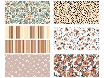 Textile collection for children's clothing art artwork clothes design dress fashion illustration kids pattern retro summer surf textile