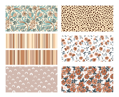 Textile collection for children's clothing art artwork clothes design dress fashion illustration kids pattern retro summer surf textile