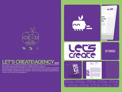 Let's Create! Agency Logo and Typography advertising bee branding contrast design design art design process graphic design illustration letter letter header logo logo design mockup type face typeface typography ui vector website