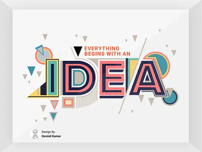 IDEA Word Typography animation app art branding clean design flat graphic design icon illustration illustrator logo logo design minimal typography ui ux vector web website