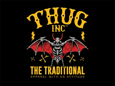 THUG Inc. - Illustration Assets badge design brand branding design distressed graphic assets graphic design hand drawn illustration logo logo design motorcycle nocturnal retro traditional illustration vintage
