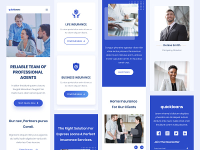 Quick Loan Mobile Responsive behance dailyui design figma finance insurance landing page responsivedesign services trending ui uitrend ux web web design