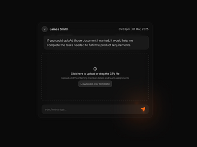 Dark Mode Comment Widget chat clean comment dark dark mode design details interface minimal modal popup product design saas settings theme ui ui design ux ux design widget