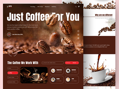 Coffee World – Premium Coffee Shop Website UI food beverage ui shahriarsultan