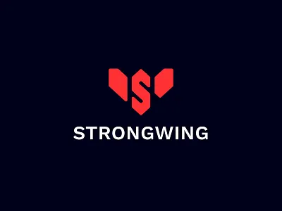 Strong Wing Logo Design branding building construction industry inspiration letter s letter w logo logo design modern logo design monogram logo real estate