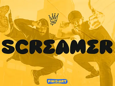 SCREAMER branding bubble cartoon children display font font gaming graffiti hiphop instagram kids music poster posters youtube