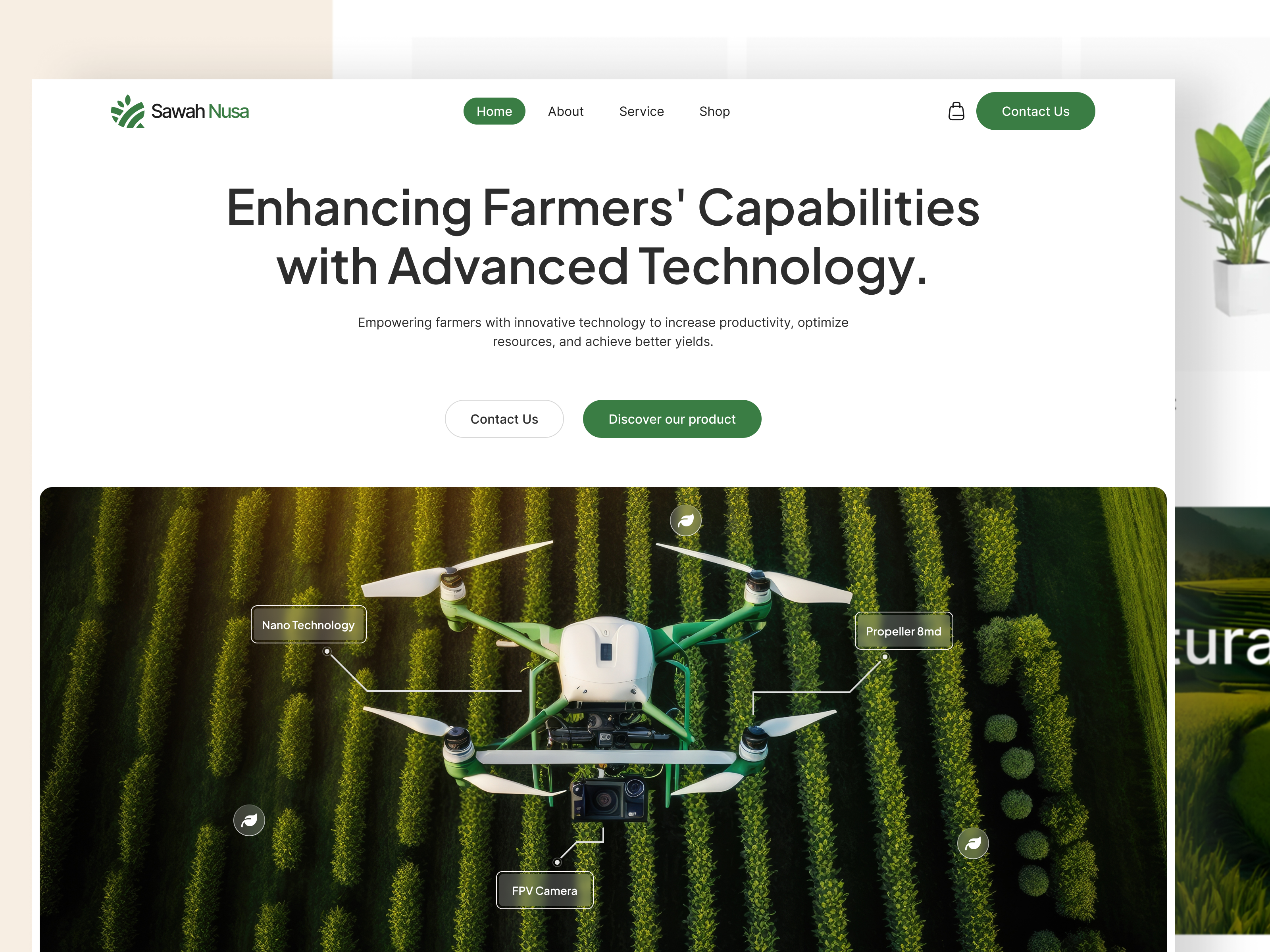 Sawah Nusa - Agriculture Landing Page agriculture agriculture landing page landing page ui ui design uiux web design