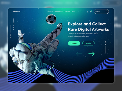 NFT Mania NFT Landing Page homepage ui web design web ui website design