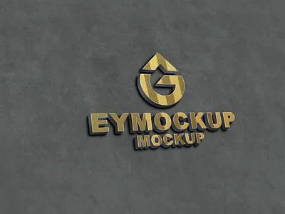 Free New Golden 3D Logo Mockup 3d app branding design free golden illustration logo mockup new typography ui ux vector