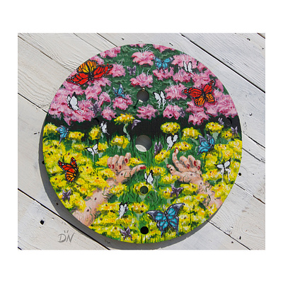 Wildflowers 2 acrylic art artist butterfly colors floral flowers hands illustration mystery paint painting