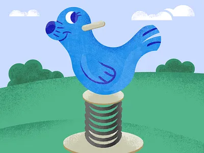 Playground Seal Kiddie Ride animals aquatic bouncy equipment foliage garden grass lawns marine park play play area playground recreation ride sea lion seal springs wildlife woodland