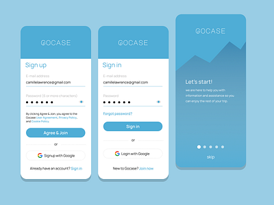 #DailyUI Day 1 signup app design dailyui signup