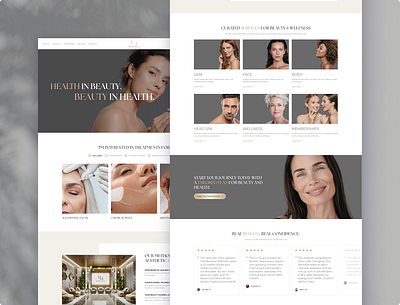 Beauty Spa Wellness Website Design beauty beautyindustry health landing spa ui ux website design websitedesign