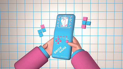 3D Tetris 3d 3d design 3d designer background blue cinema 4d clothes cube design fabric flat graphic design hand illustration pink square tetris ui