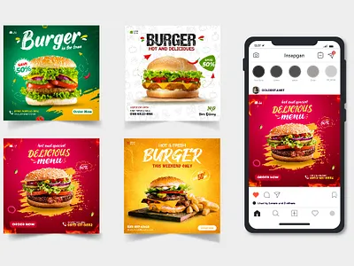 Social Media Post Design facebook post food graphic design instagram post design post post design social media ui